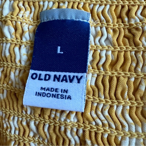 Old Navy Women L Yellow Floral Maxi Slip Cottage Core Boho Romantic Slit Dress - Picture 11 of 13